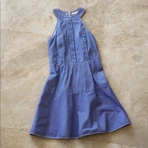 Parker blue and white striped dress